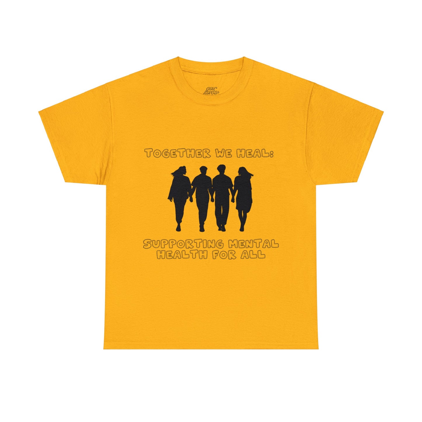 Unisex Heavy Cotton Tee - Together We Heal: Supporting Mental Health for All