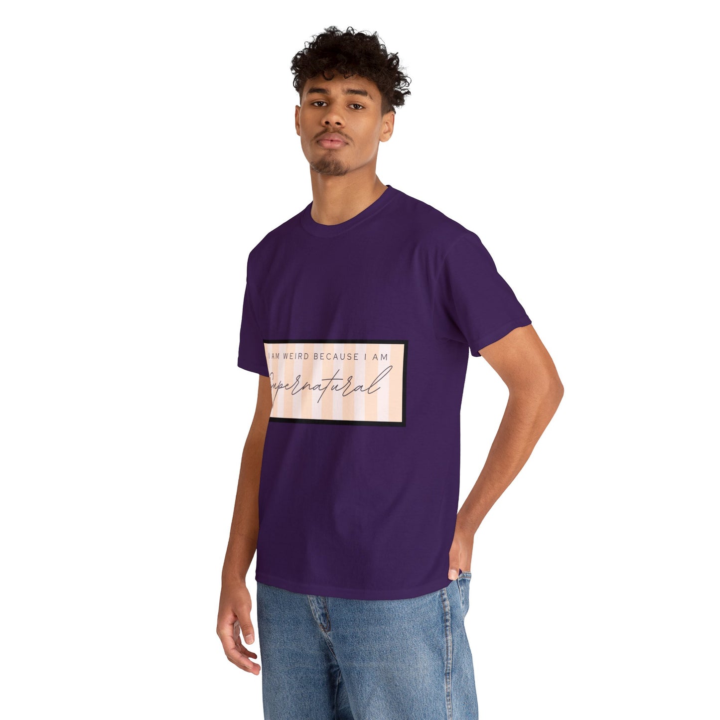 Unisex Heavy Cotton Tee - I am weird because I am supernatural