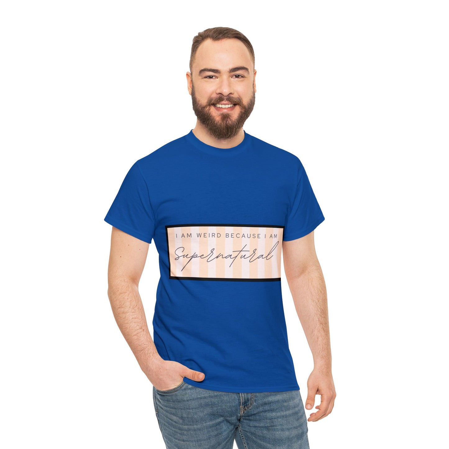 Unisex Heavy Cotton Tee - I am weird because I am supernatural
