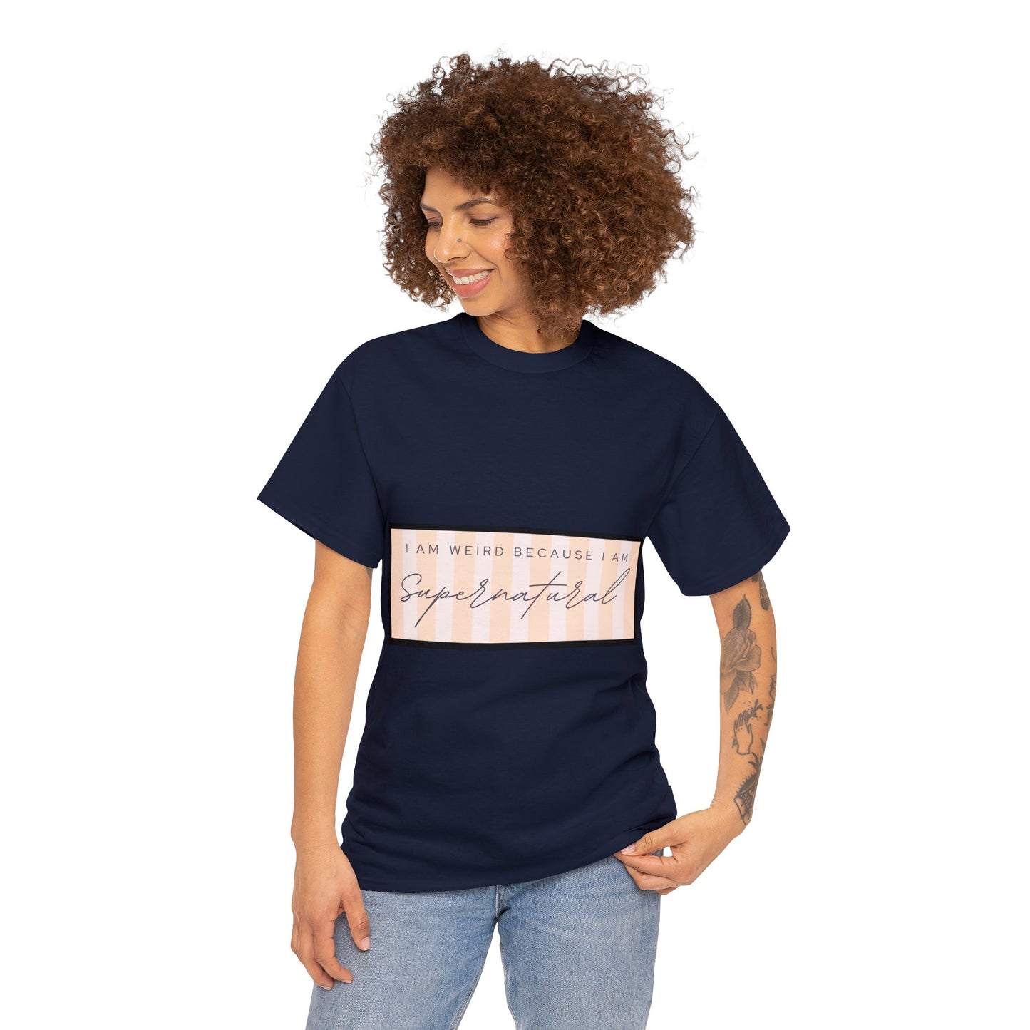 Unisex Heavy Cotton Tee - I am weird because I am supernatural