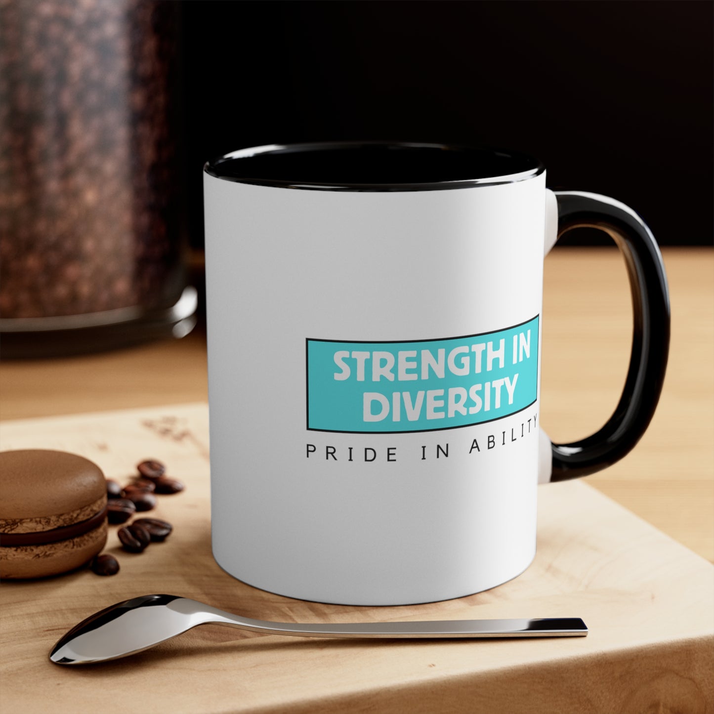 Accent Coffee Mug - Strength in Diversity, Pride in Ability