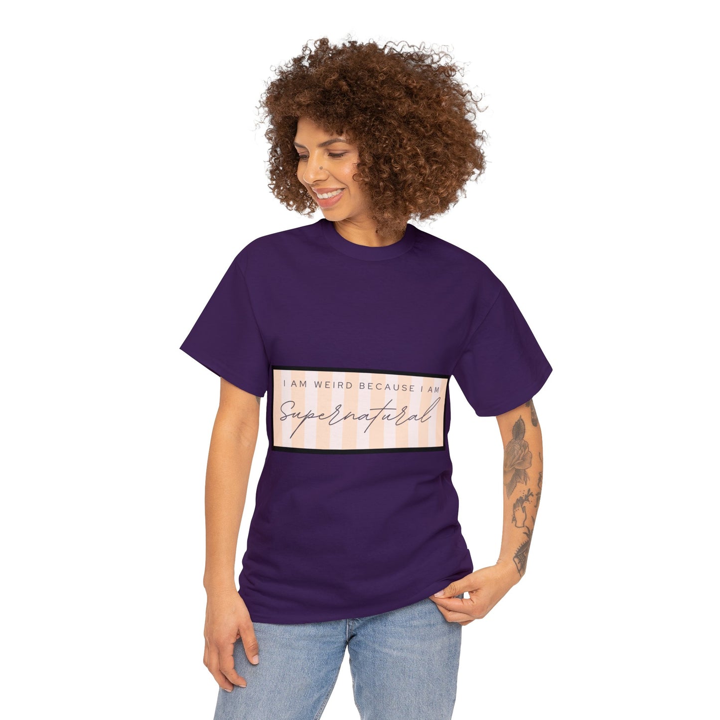 Unisex Heavy Cotton Tee - I am weird because I am supernatural