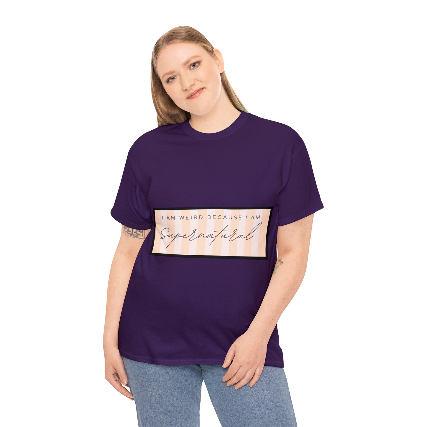 Unisex Heavy Cotton Tee - I am weird because I am supernatural