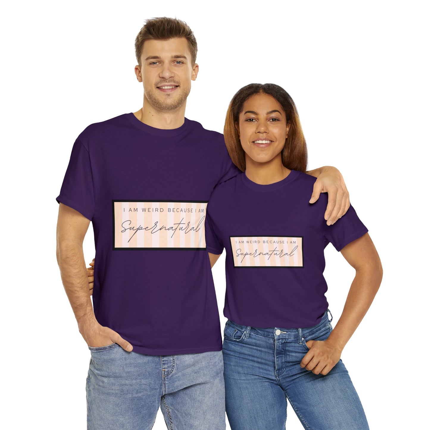 Unisex Heavy Cotton Tee - I am weird because I am supernatural