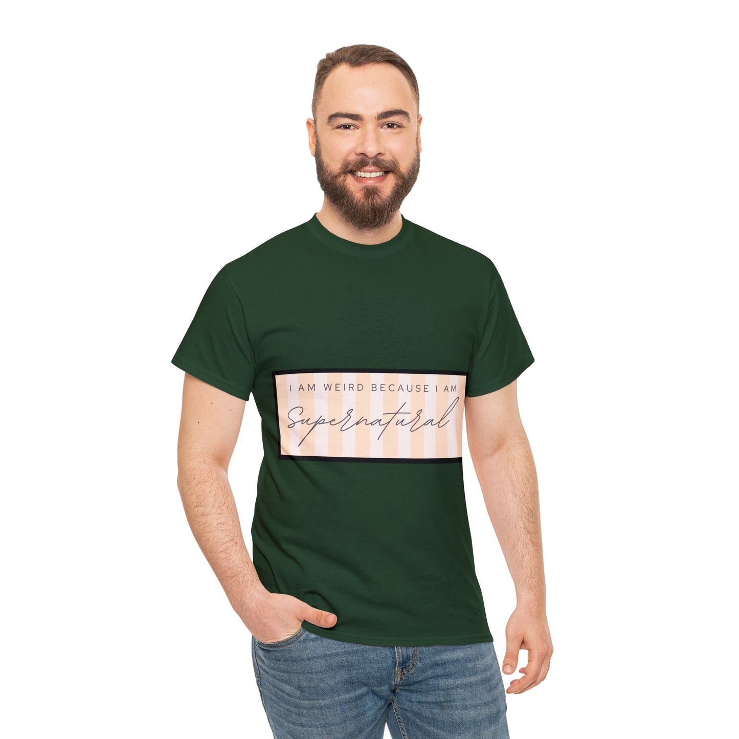 Unisex Heavy Cotton Tee - I am weird because I am supernatural