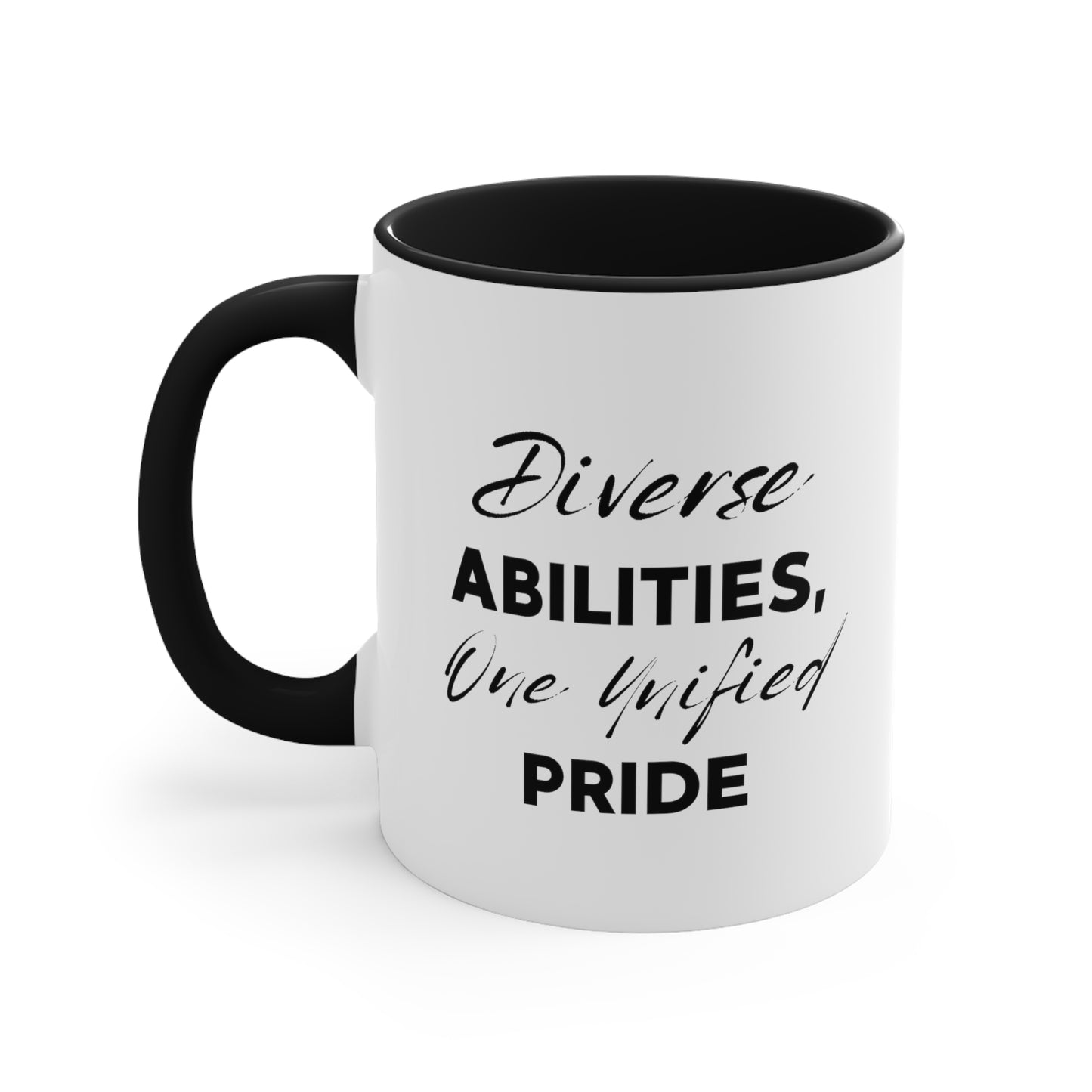 Accent Coffee Mug - Diverse Abilities, One Unified Pride