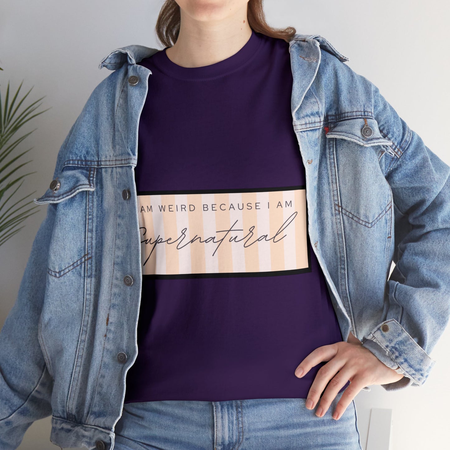Unisex Heavy Cotton Tee - I am weird because I am supernatural