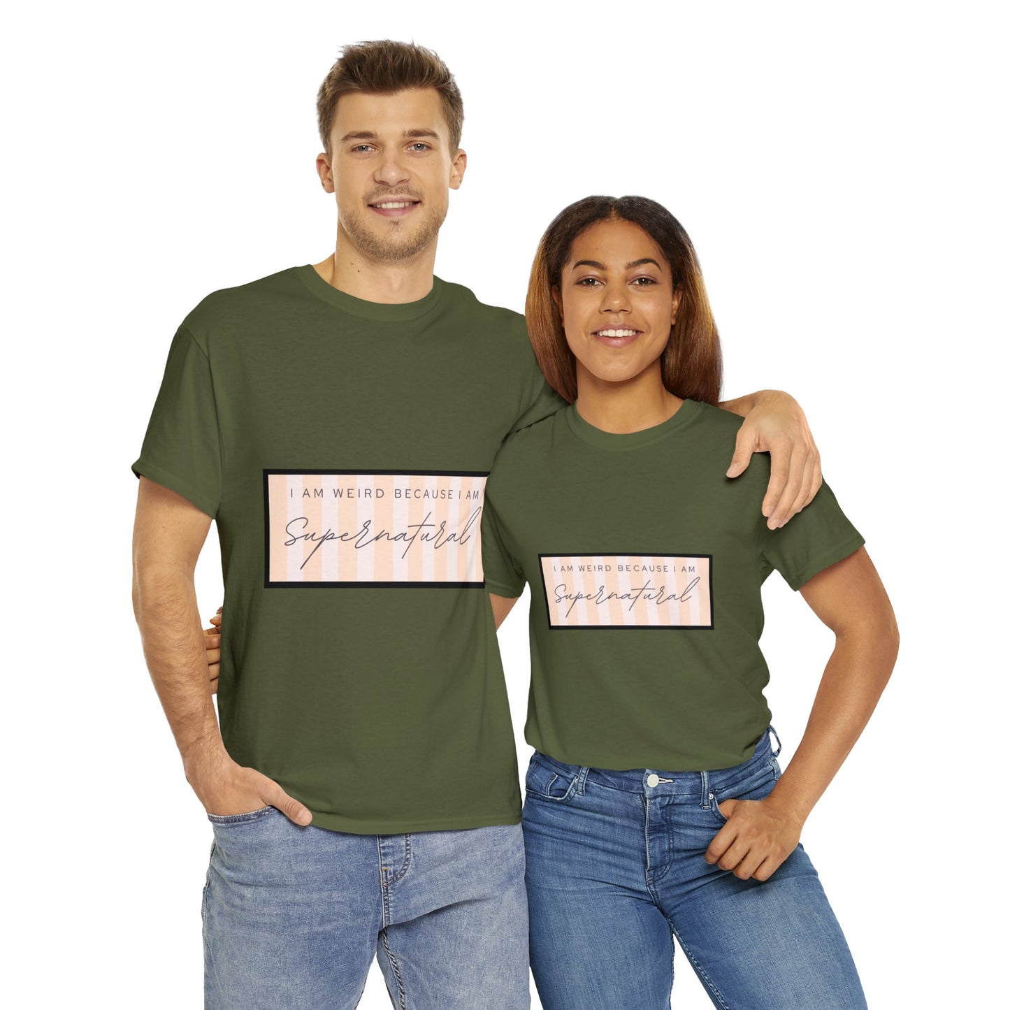 Unisex Heavy Cotton Tee - I am weird because I am supernatural