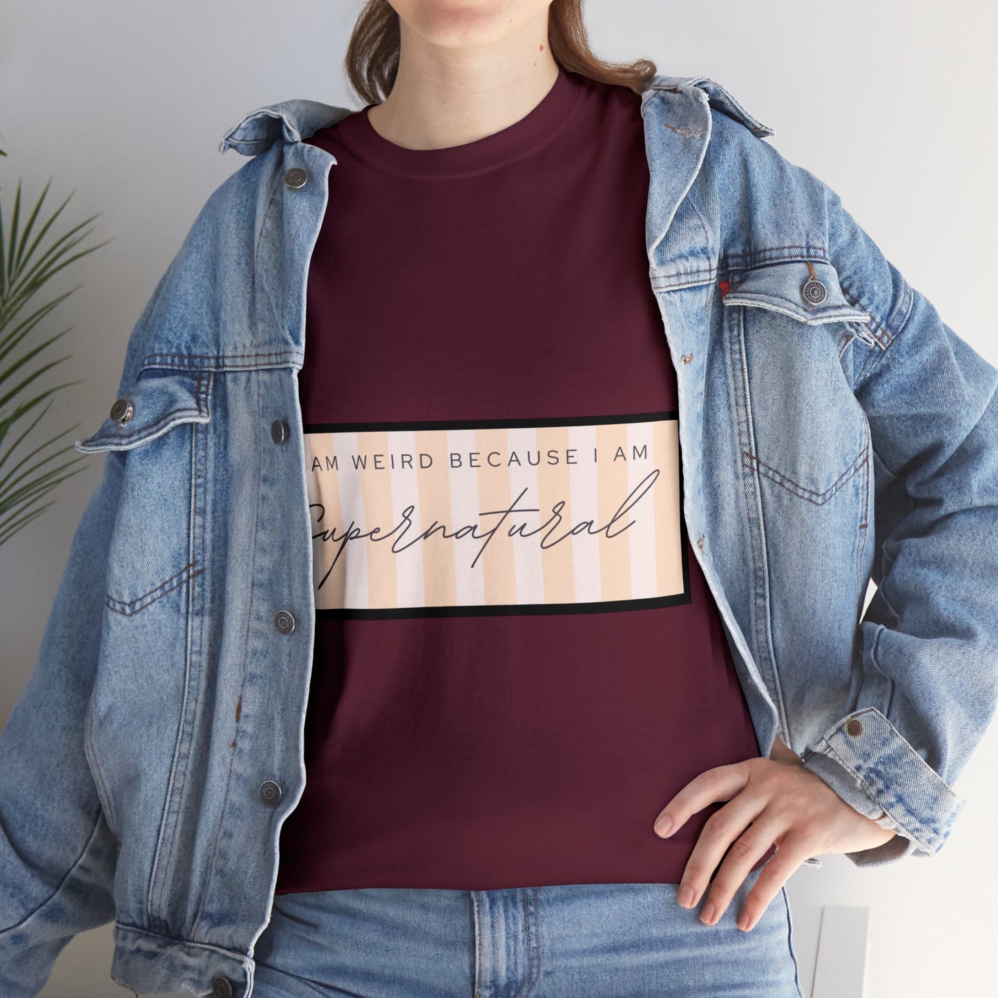 Unisex Heavy Cotton Tee - I am weird because I am supernatural