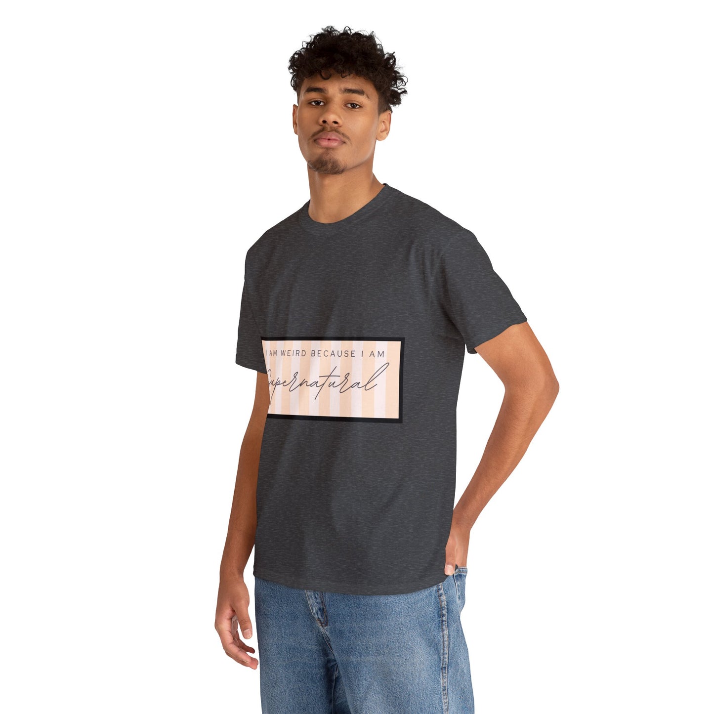 Unisex Heavy Cotton Tee - I am weird because I am supernatural