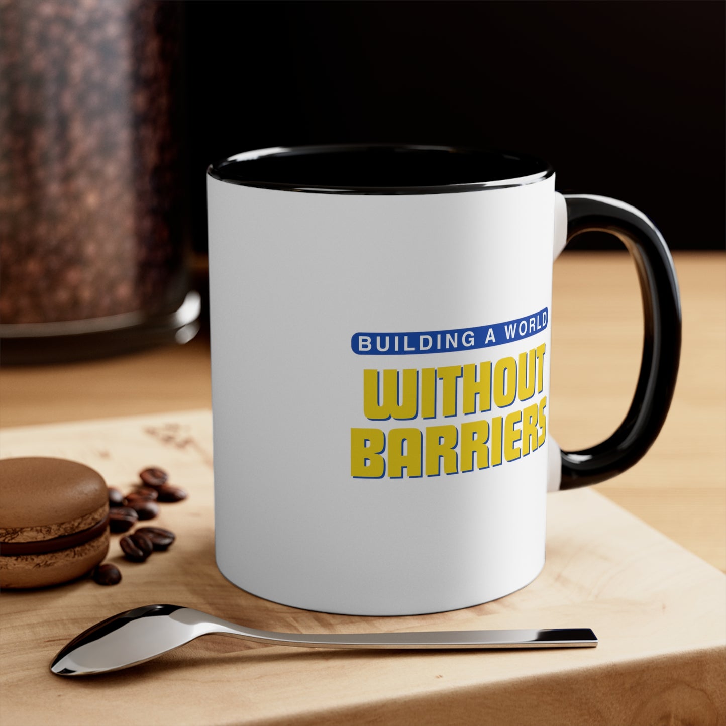 Accent Coffee Mug - Building a World Without Barriers