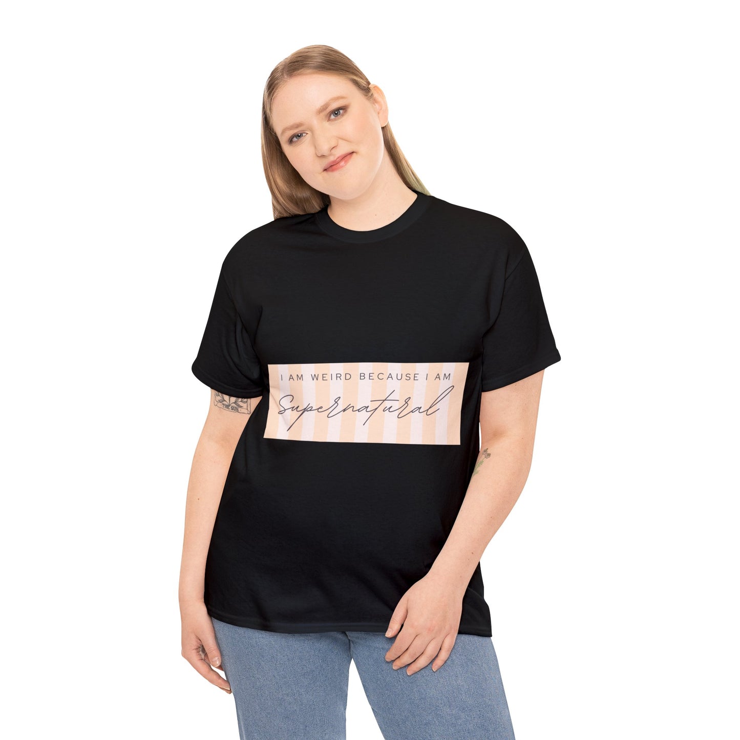 Unisex Heavy Cotton Tee - I am weird because I am supernatural