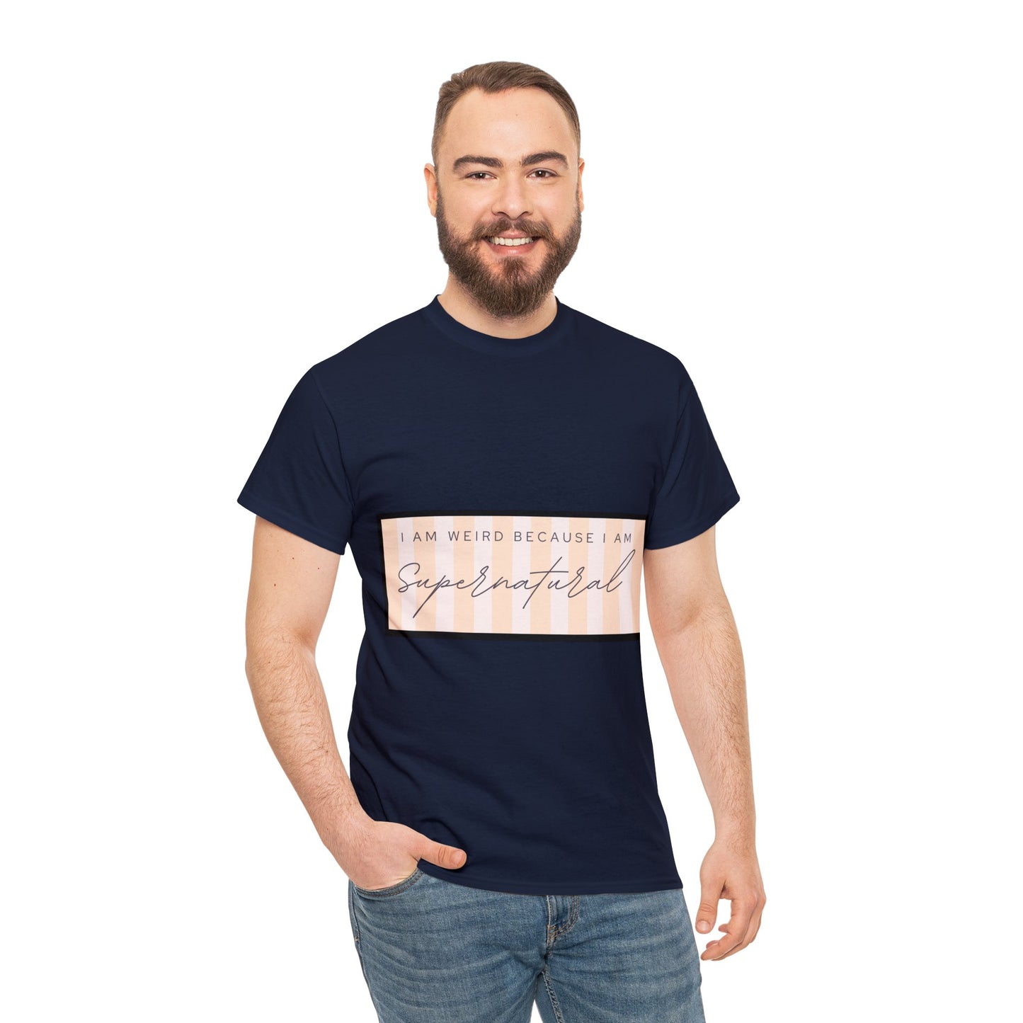 Unisex Heavy Cotton Tee - I am weird because I am supernatural