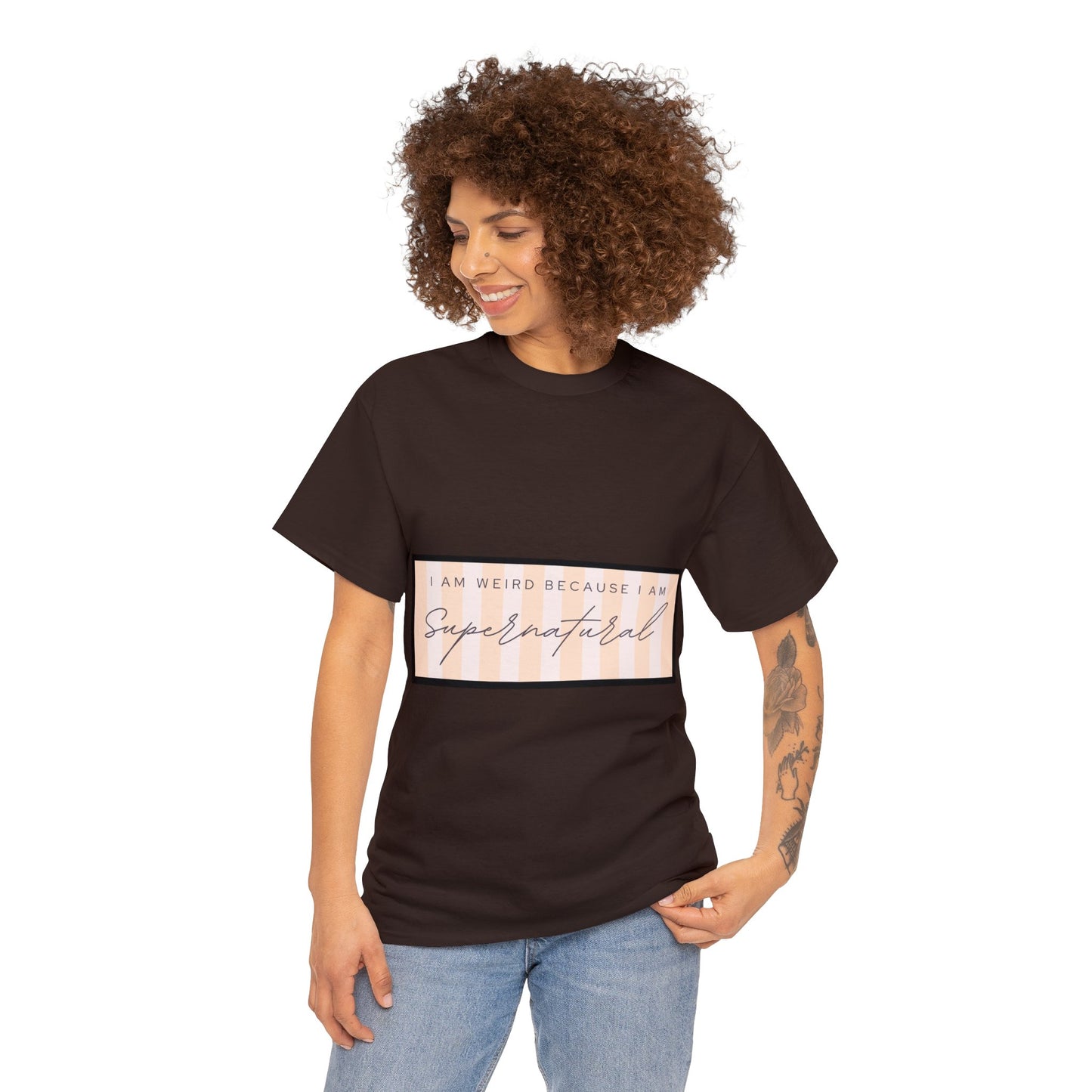 Unisex Heavy Cotton Tee - I am weird because I am supernatural
