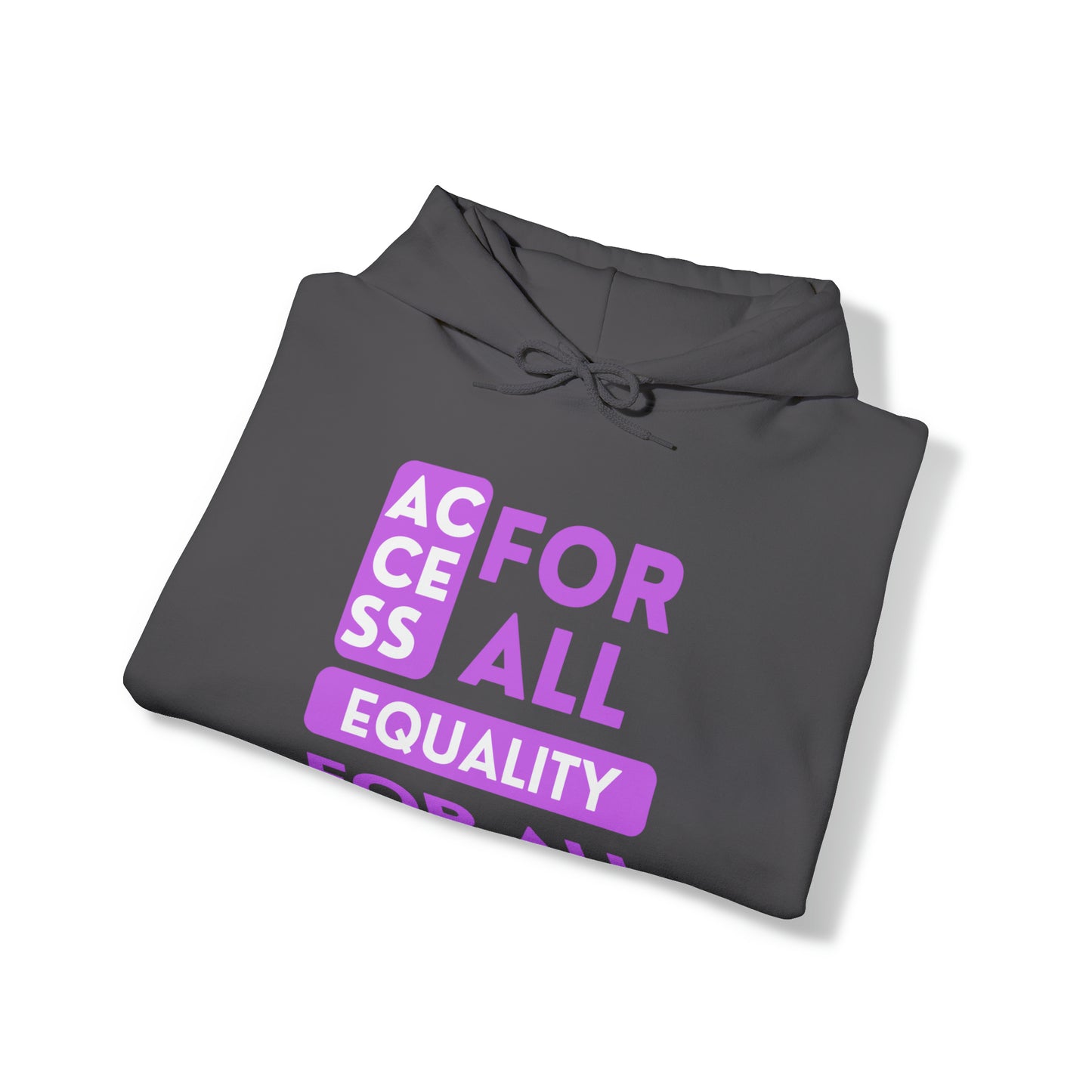 Unisex Heavy Hooded Sweatshirt - Access for All, Equality for All