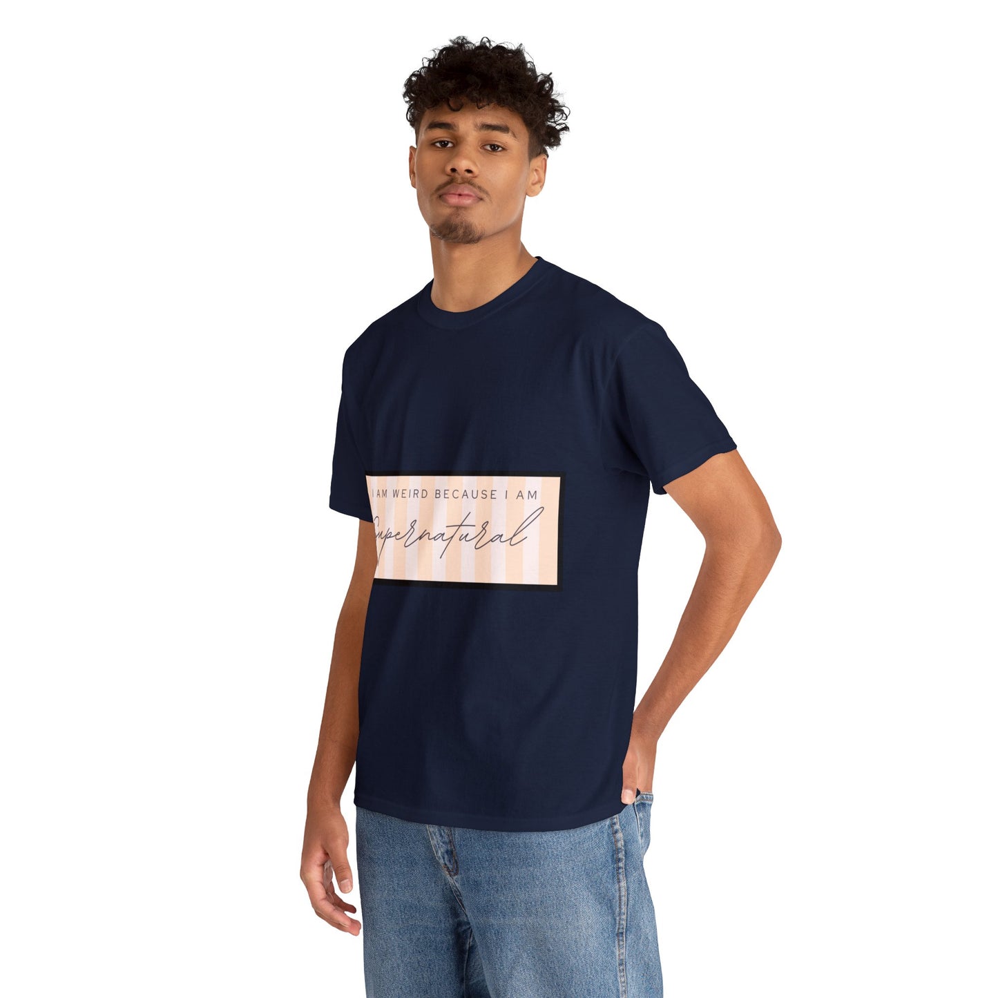 Unisex Heavy Cotton Tee - I am weird because I am supernatural