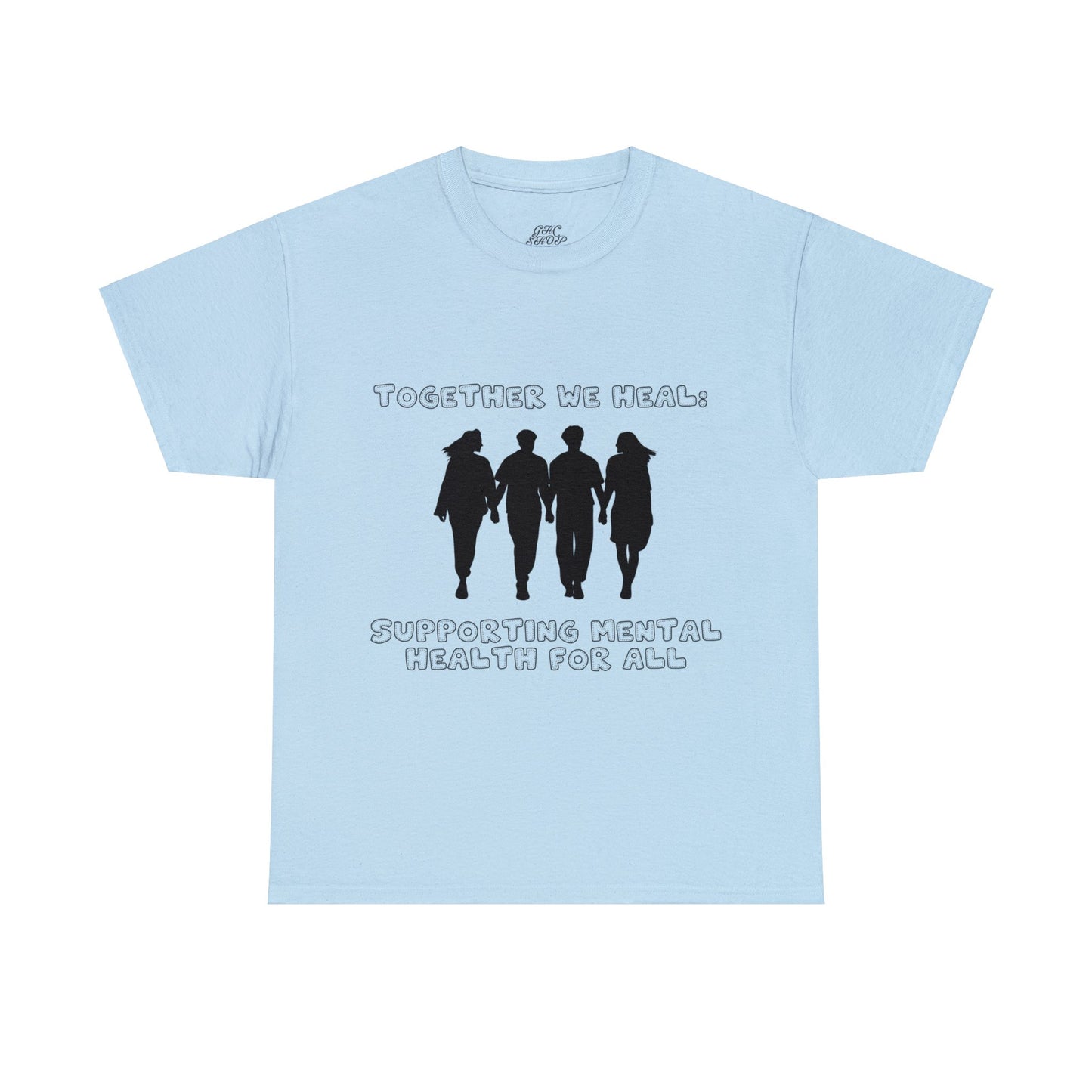 Unisex Heavy Cotton Tee - Together We Heal: Supporting Mental Health for All
