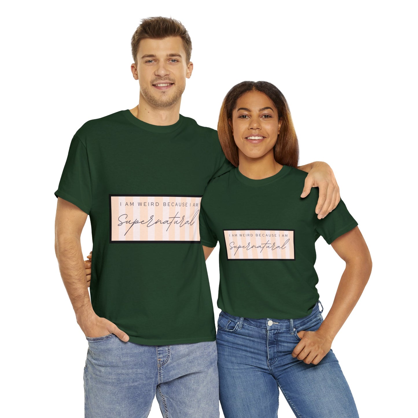 Unisex Heavy Cotton Tee - I am weird because I am supernatural