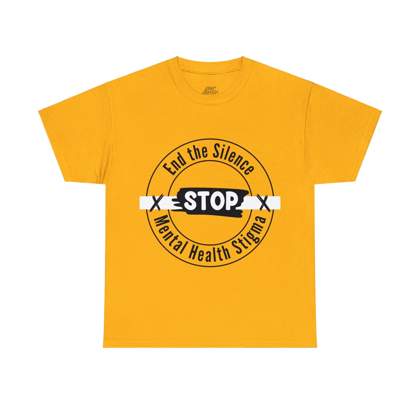 Unisex Heavy Cotton Tee - End the Silence, STOP Mental Health Stigma