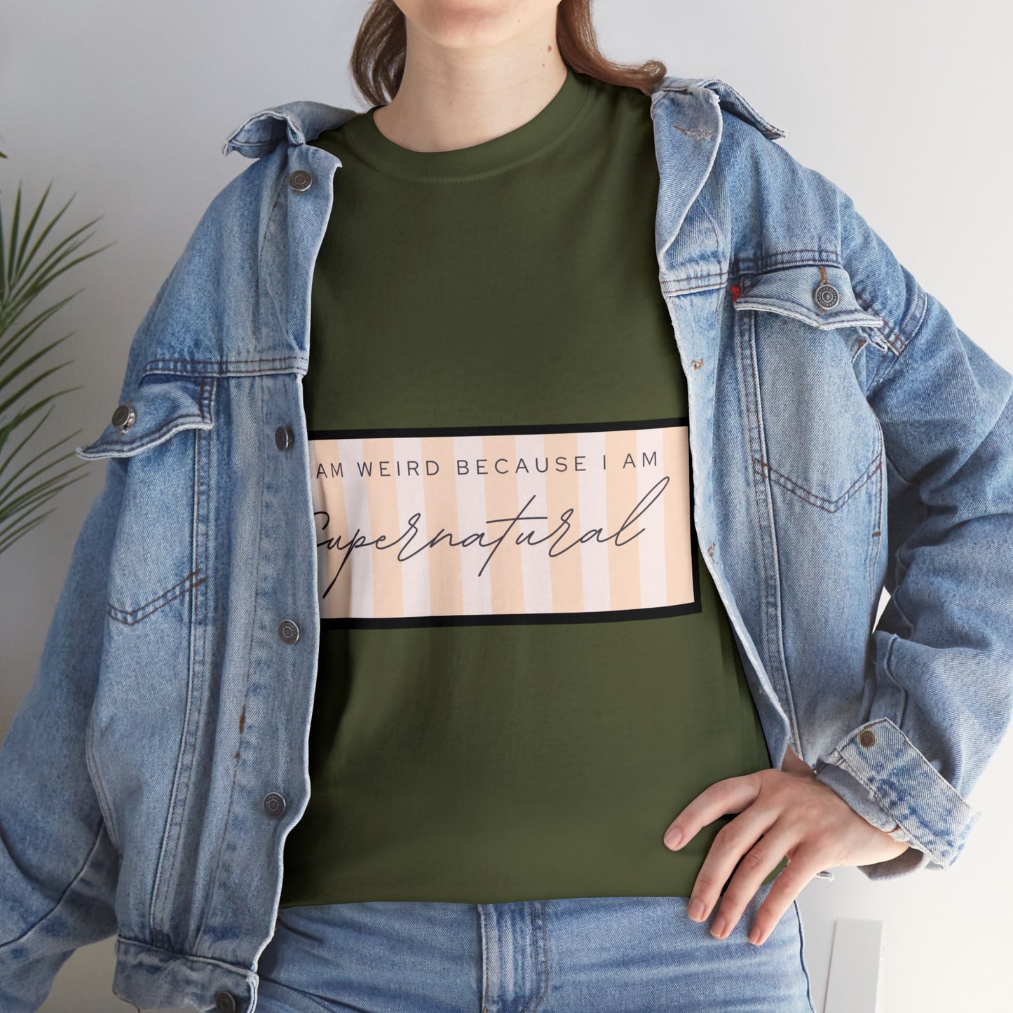 Unisex Heavy Cotton Tee - I am weird because I am supernatural