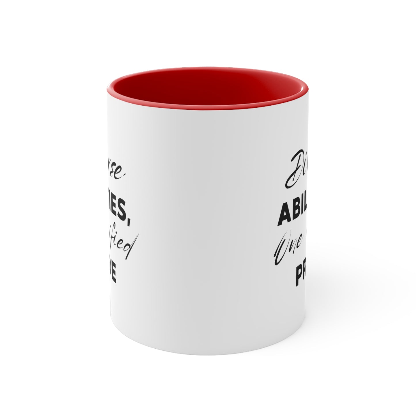 Accent Coffee Mug - Diverse Abilities, One Unified Pride