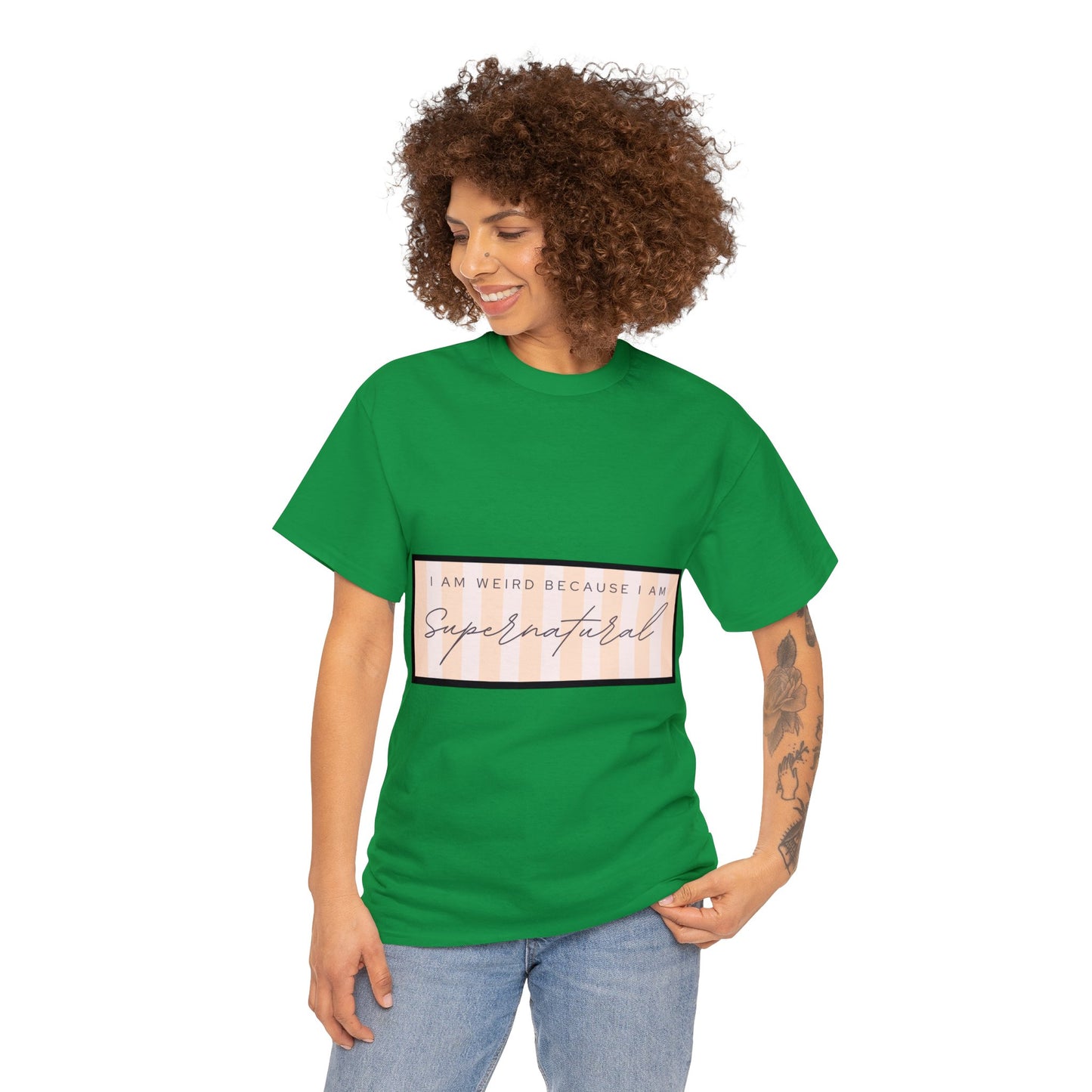 Unisex Heavy Cotton Tee - I am weird because I am supernatural