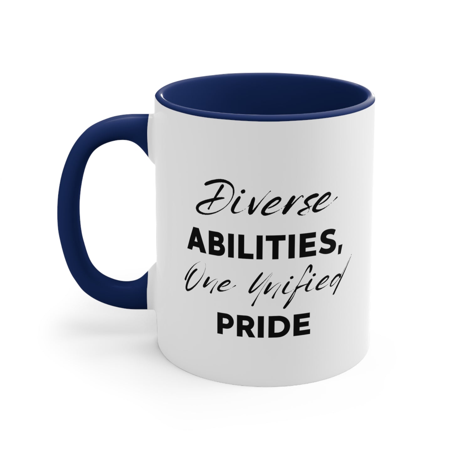 Accent Coffee Mug - Diverse Abilities, One Unified Pride