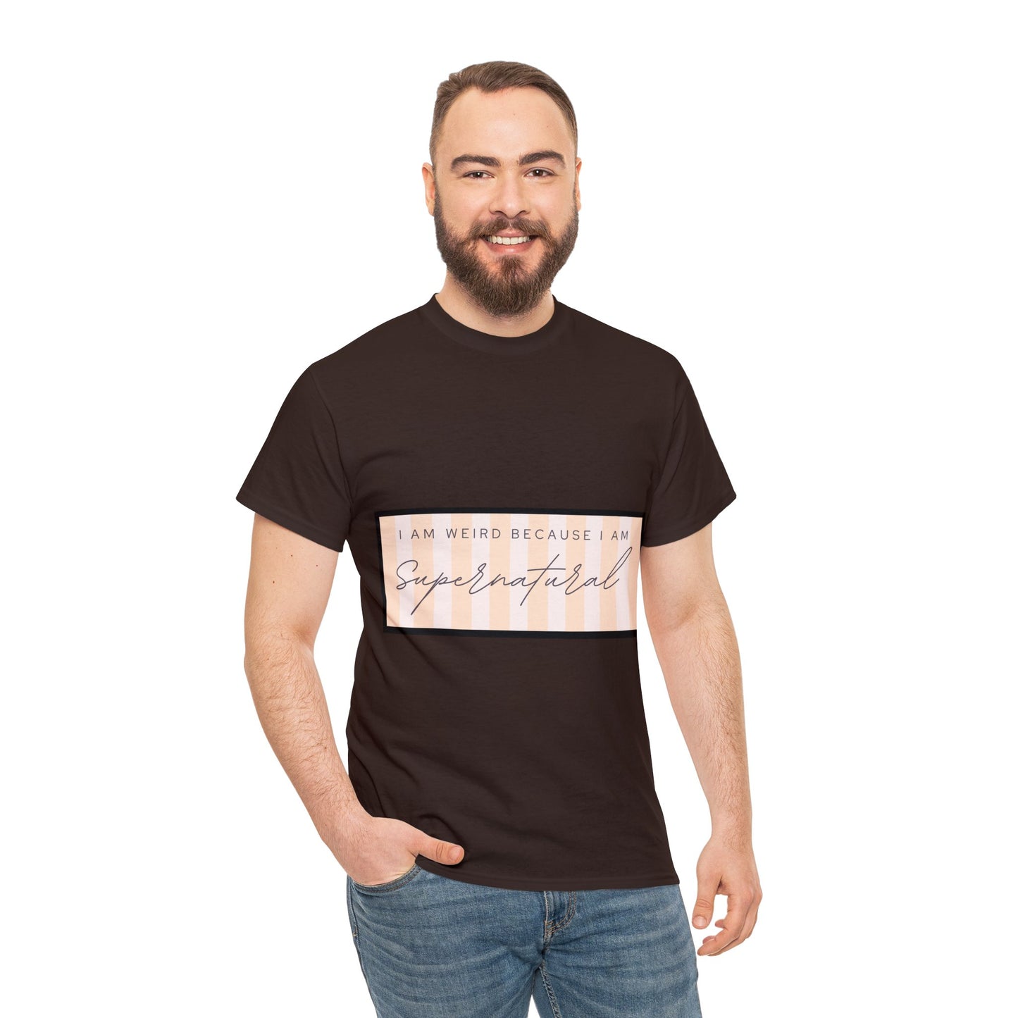 Unisex Heavy Cotton Tee - I am weird because I am supernatural