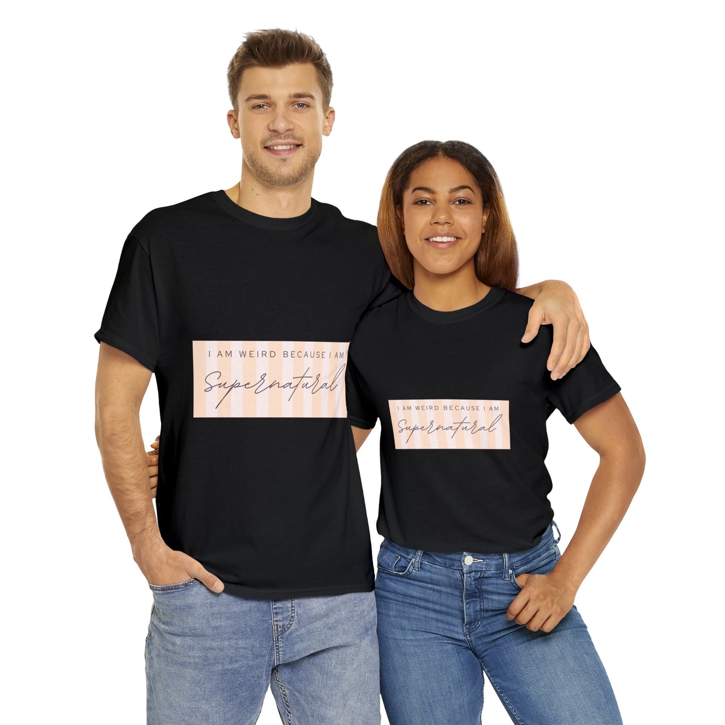 Unisex Heavy Cotton Tee - I am weird because I am supernatural