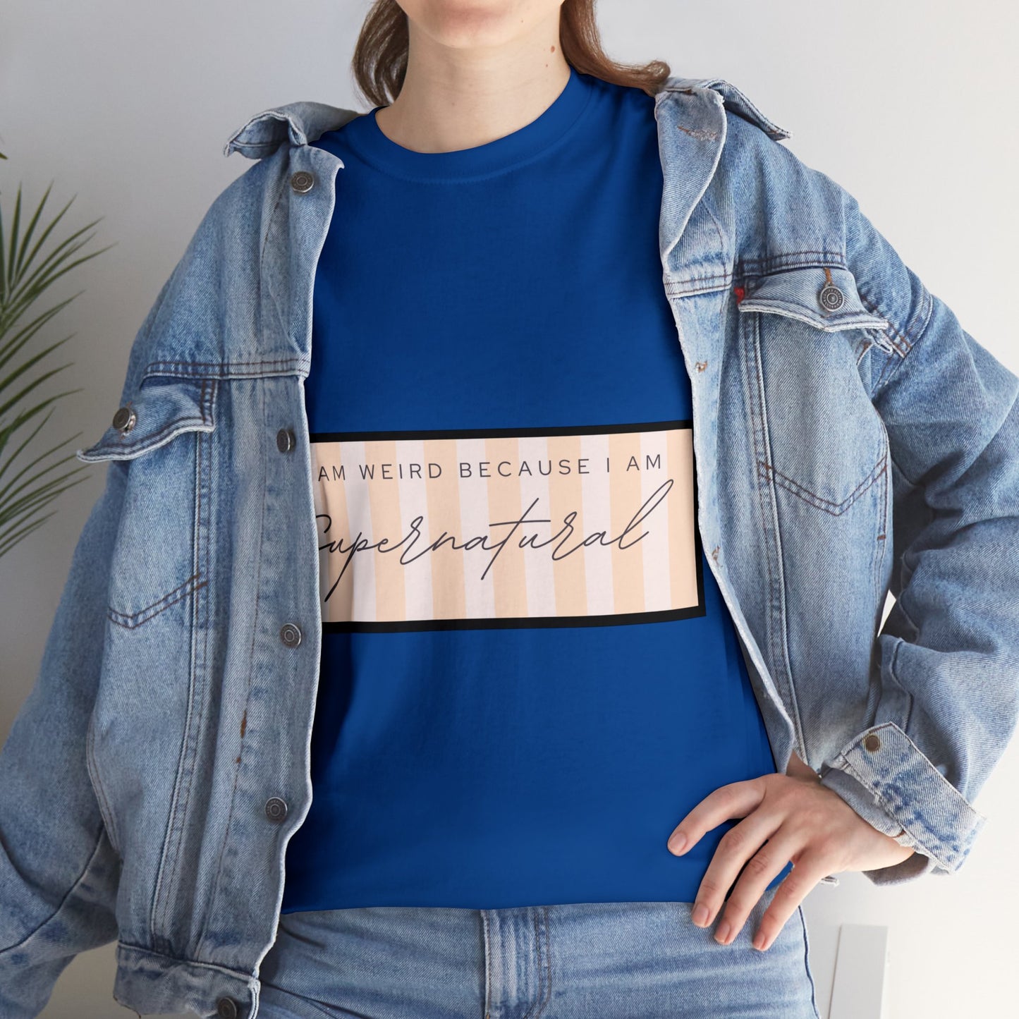 Unisex Heavy Cotton Tee - I am weird because I am supernatural