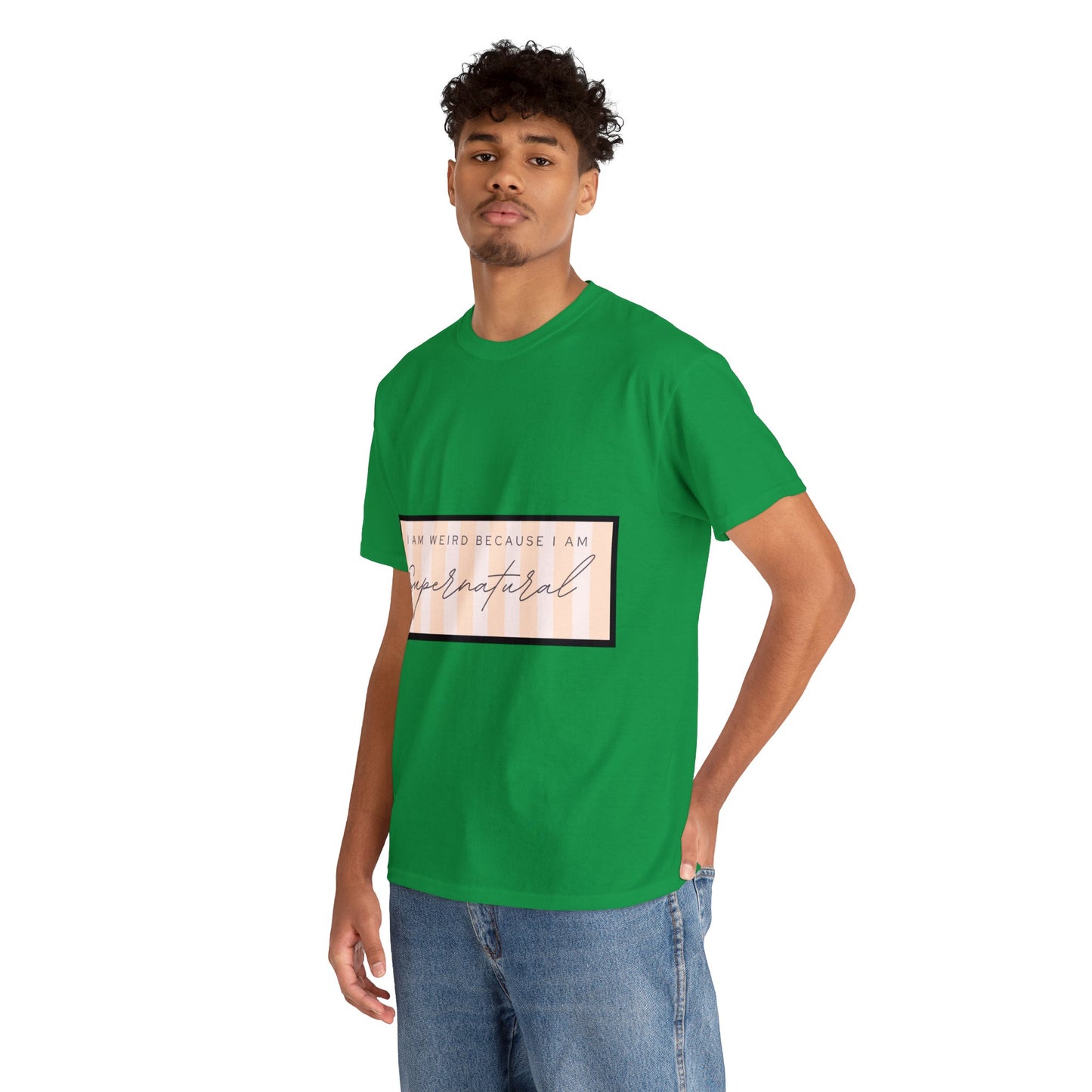 Unisex Heavy Cotton Tee - I am weird because I am supernatural
