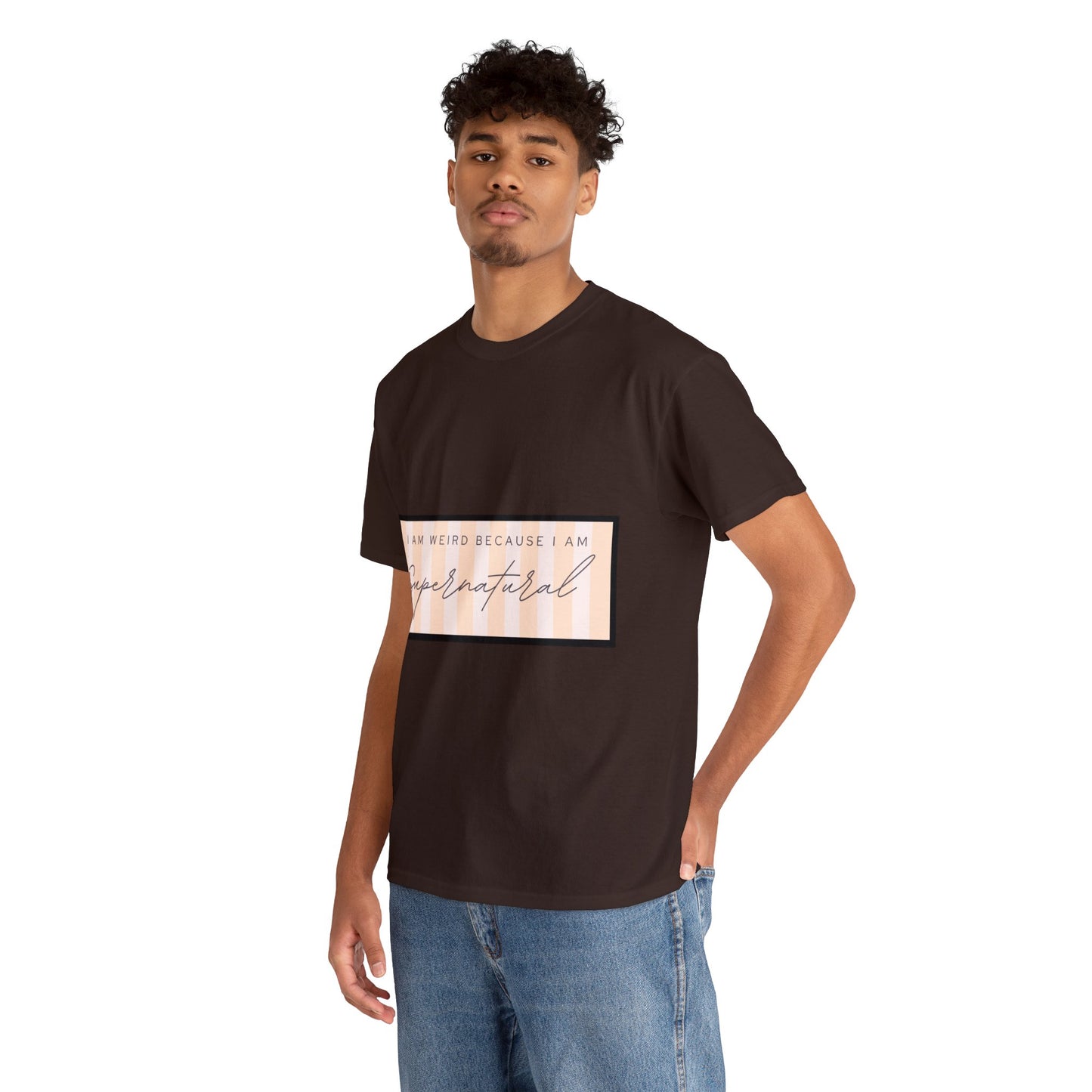 Unisex Heavy Cotton Tee - I am weird because I am supernatural