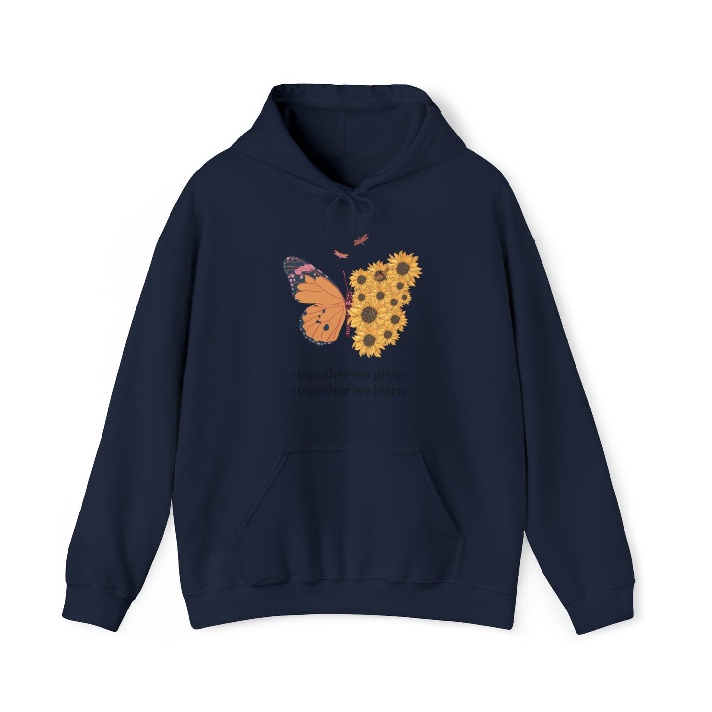 Unisex Hooded Sweatshirt - Together We Grow, Together We Learn