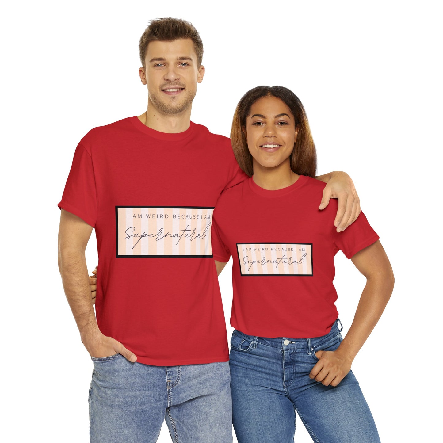 Unisex Heavy Cotton Tee - I am weird because I am supernatural