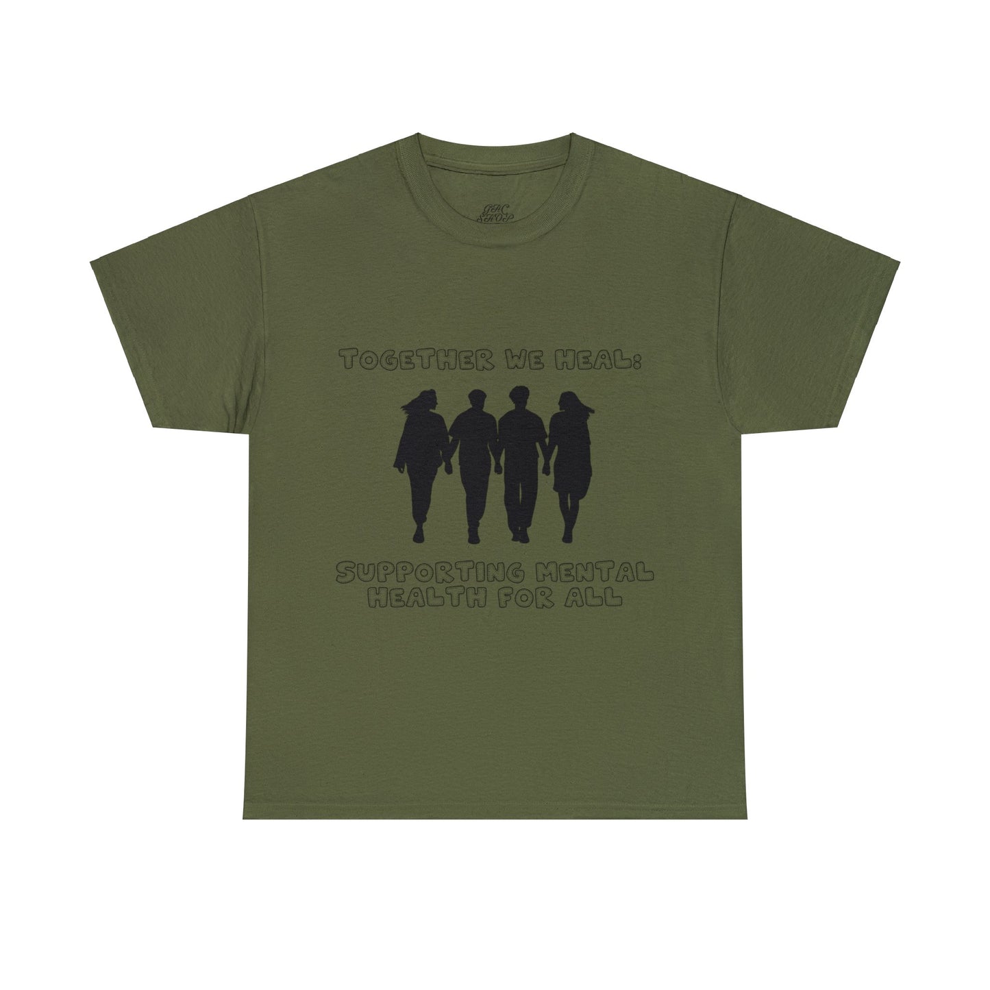 Unisex Heavy Cotton Tee - Together We Heal: Supporting Mental Health for All