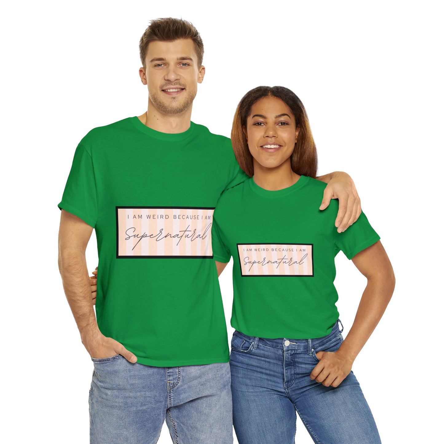 Unisex Heavy Cotton Tee - I am weird because I am supernatural