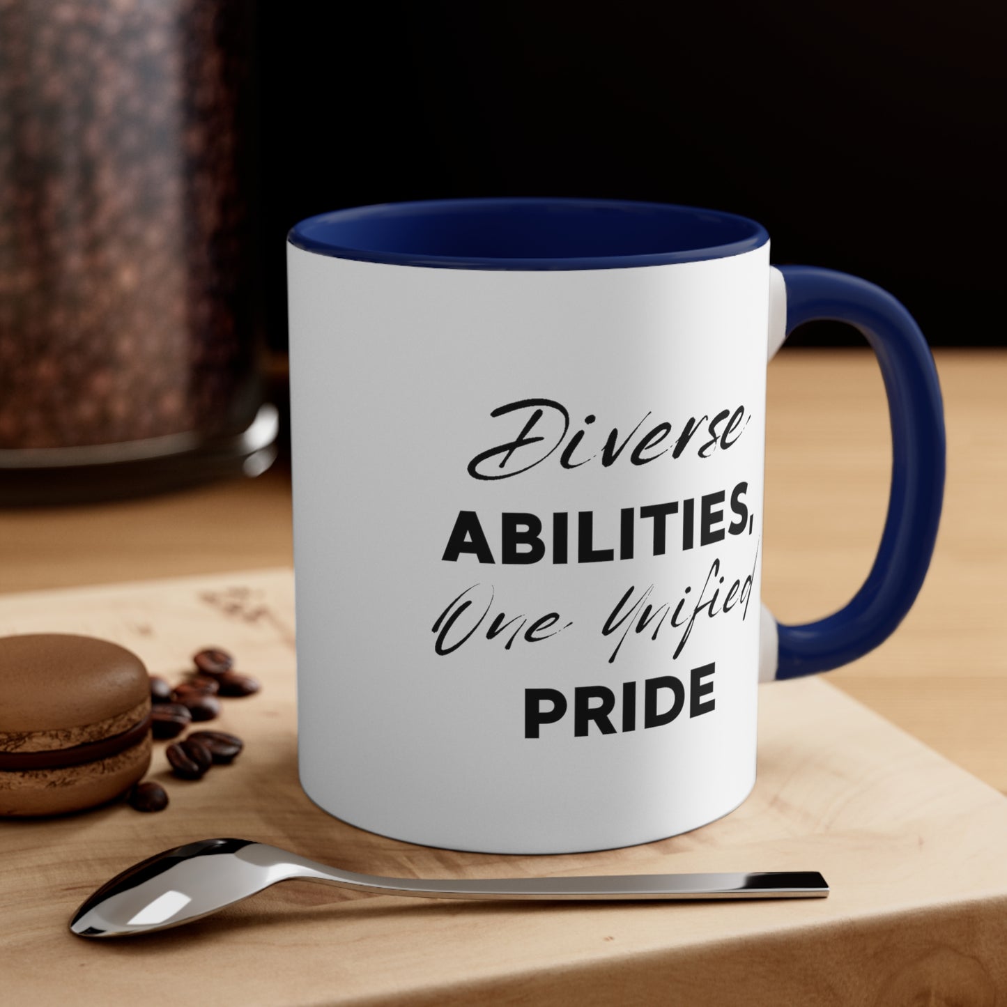 Accent Coffee Mug - Diverse Abilities, One Unified Pride