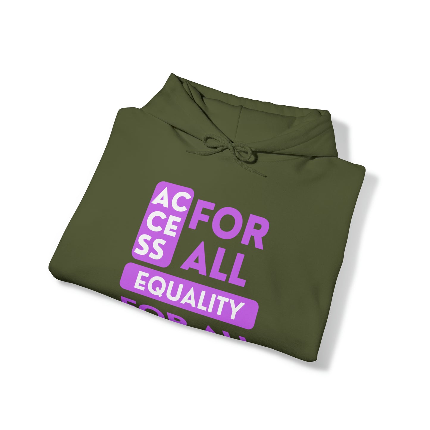 Unisex Heavy Hooded Sweatshirt - Access for All, Equality for All