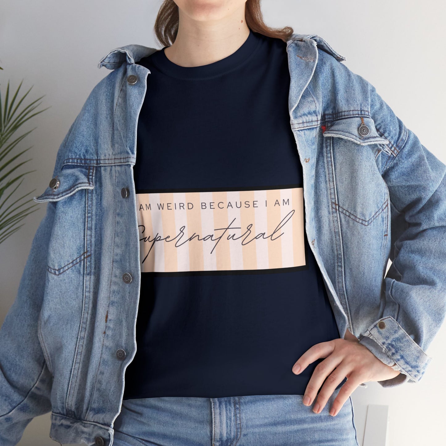 Unisex Heavy Cotton Tee - I am weird because I am supernatural