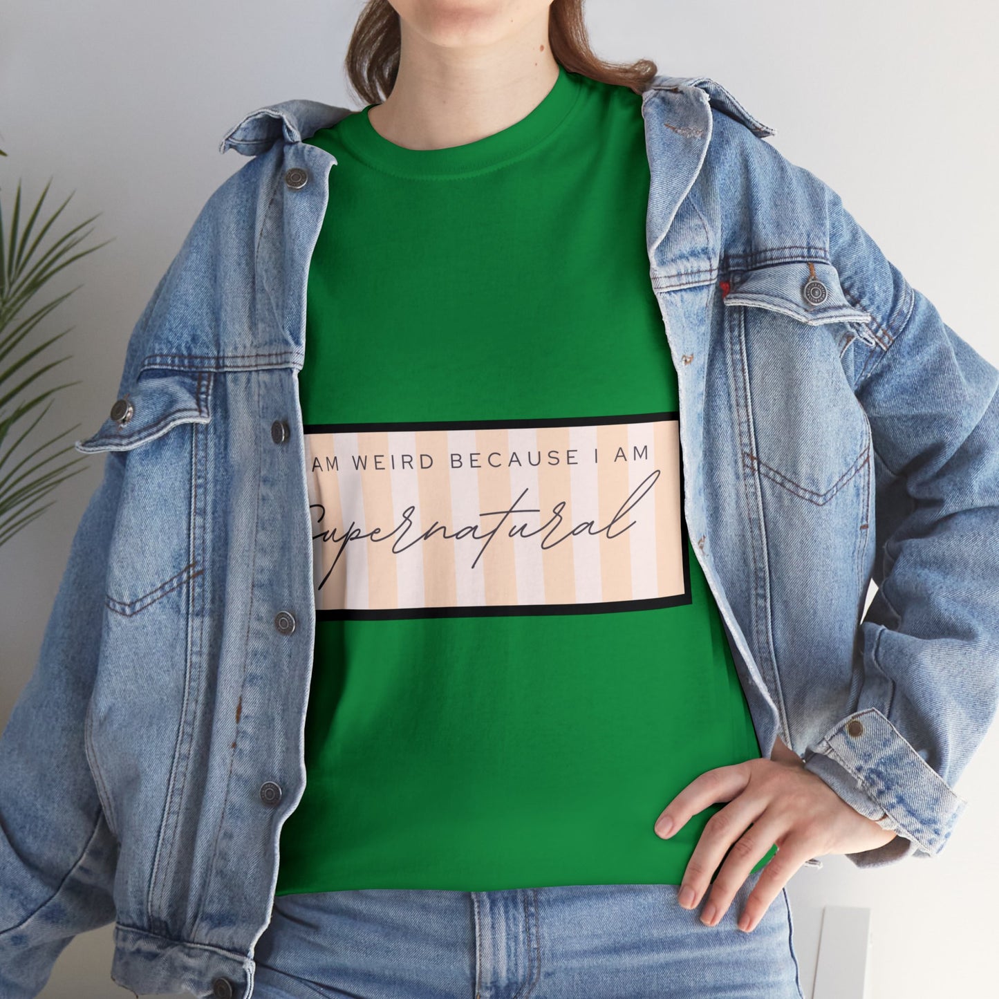 Unisex Heavy Cotton Tee - I am weird because I am supernatural