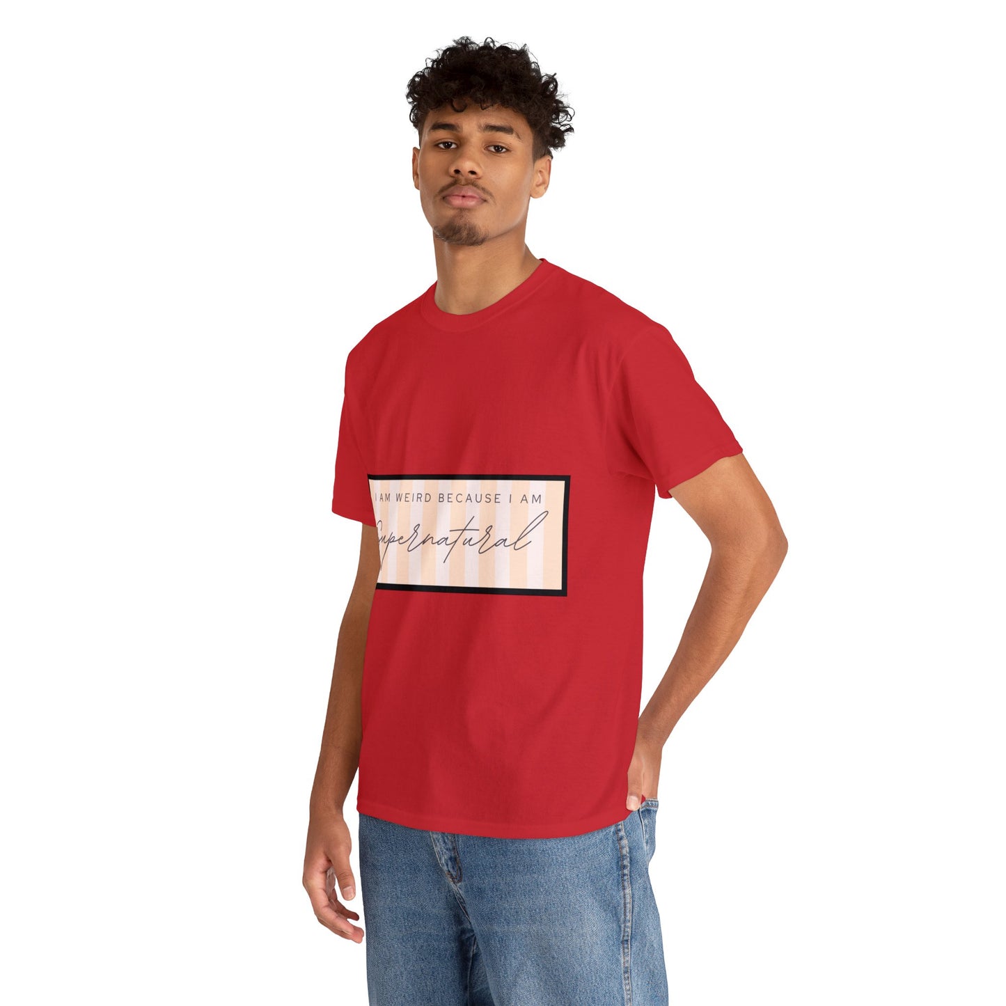 Unisex Heavy Cotton Tee - I am weird because I am supernatural