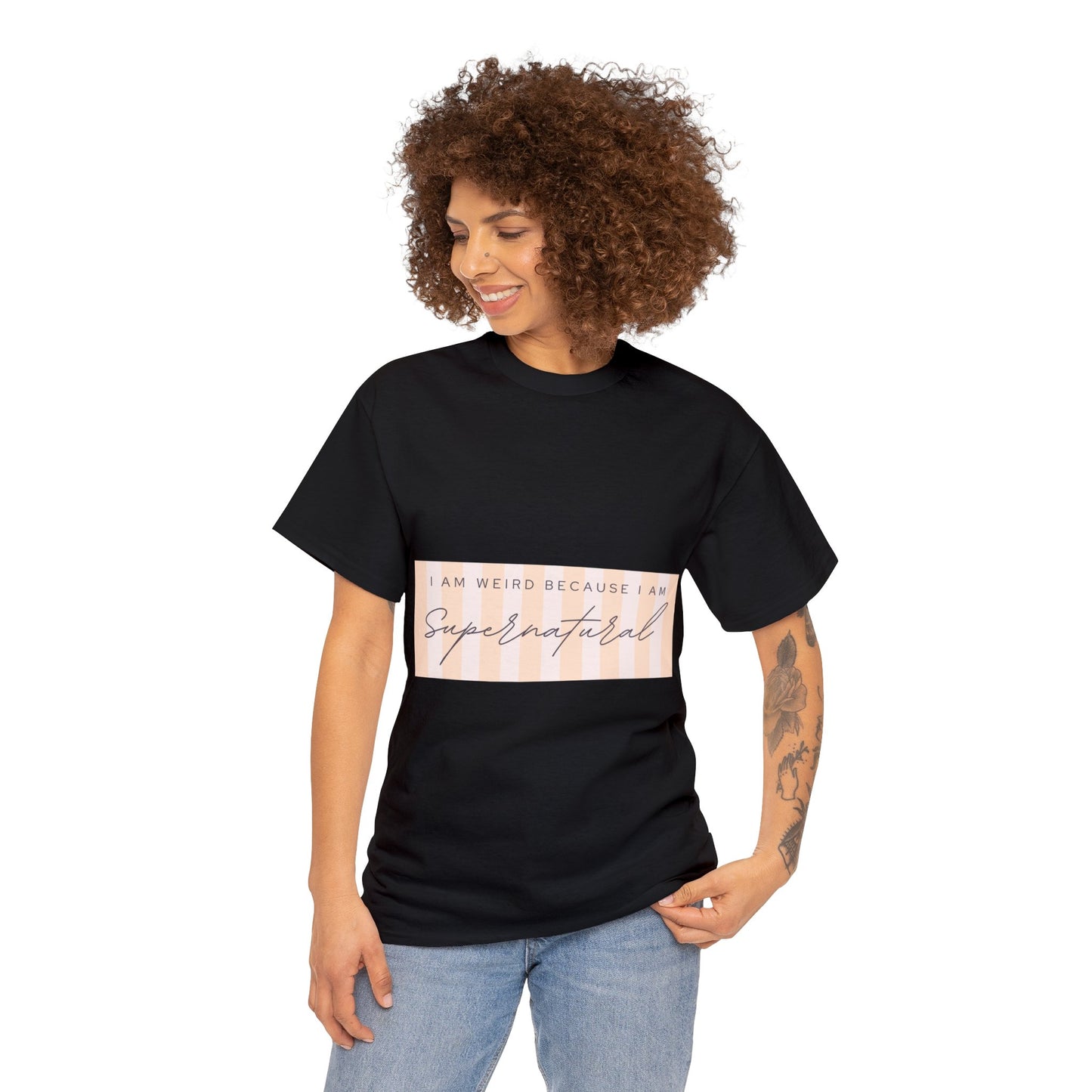 Unisex Heavy Cotton Tee - I am weird because I am supernatural