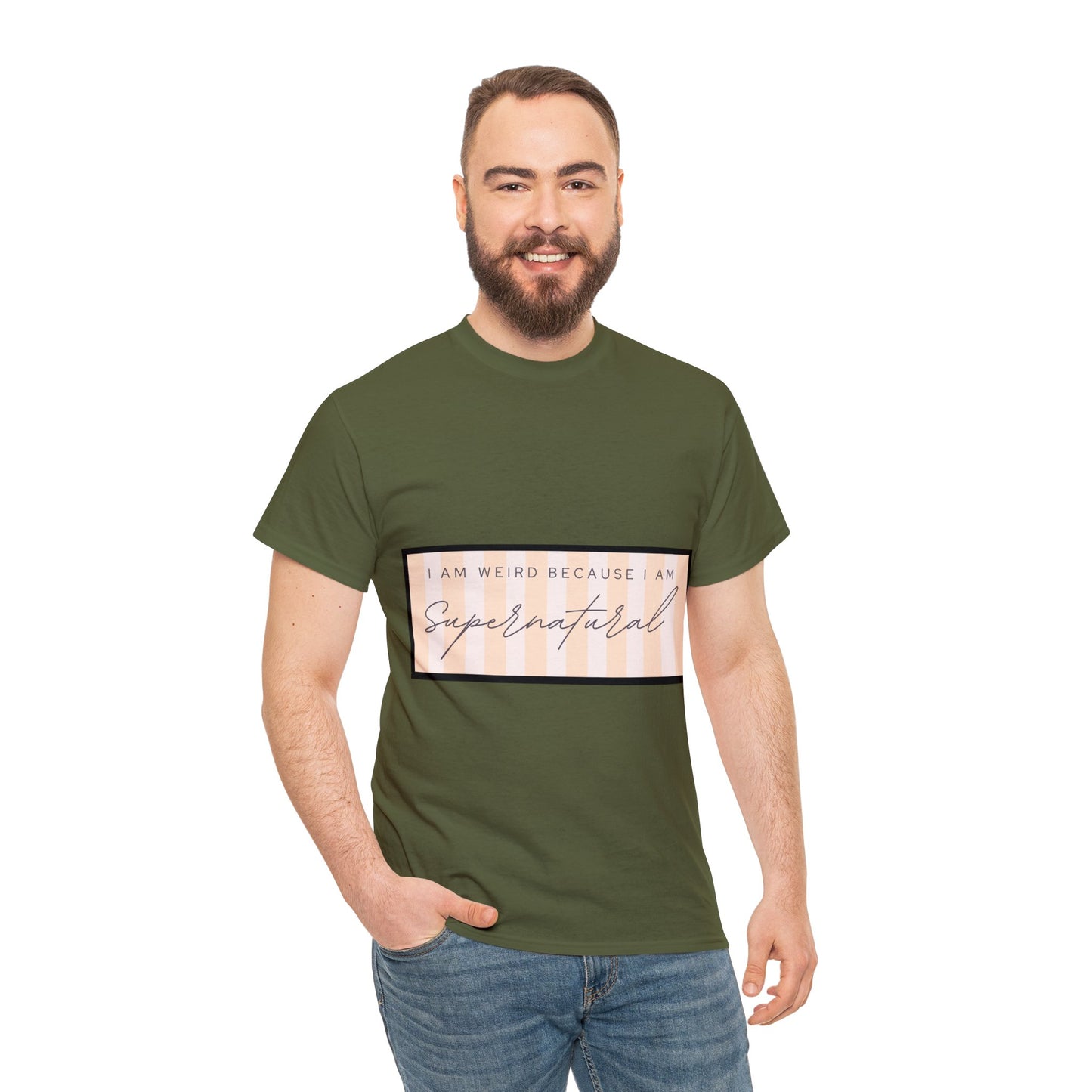 Unisex Heavy Cotton Tee - I am weird because I am supernatural