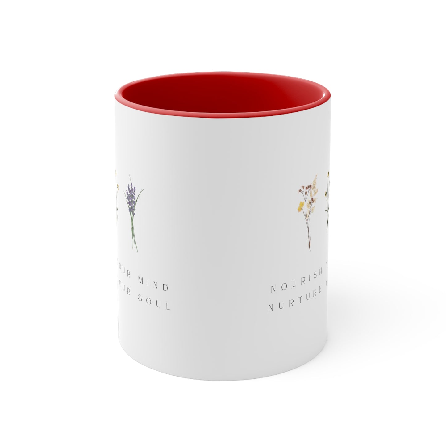 Accent Coffee Mug - Nourish Your Mind, Nurture Your Soul