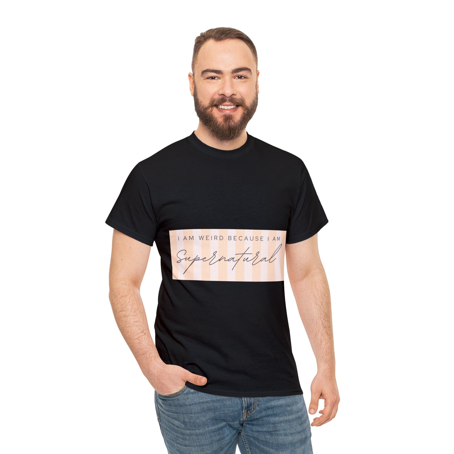 Unisex Heavy Cotton Tee - I am weird because I am supernatural