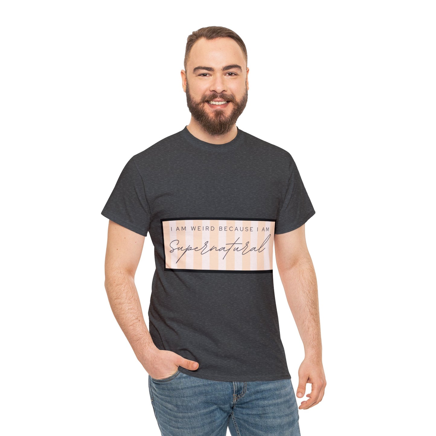 Unisex Heavy Cotton Tee - I am weird because I am supernatural