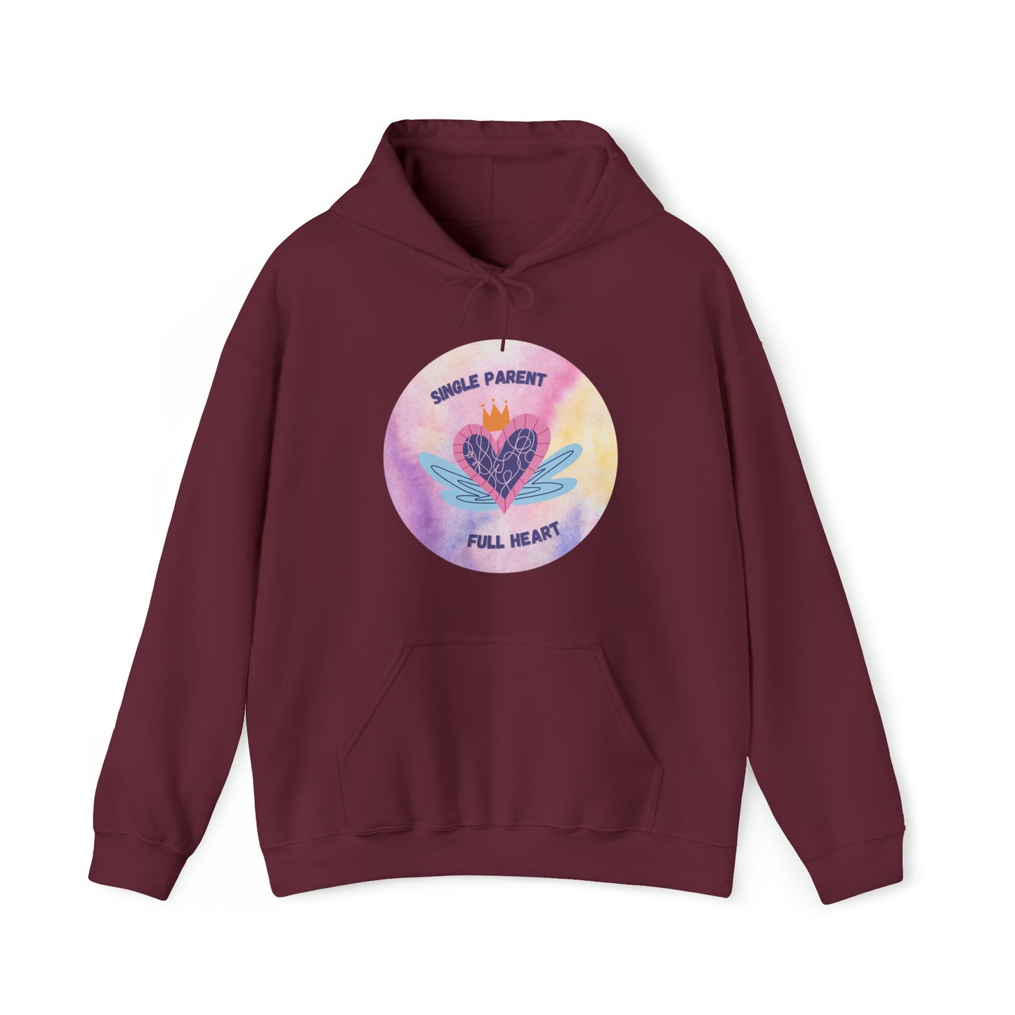 Unisex Hooded Sweatshirt - Single Parent, Full Heart