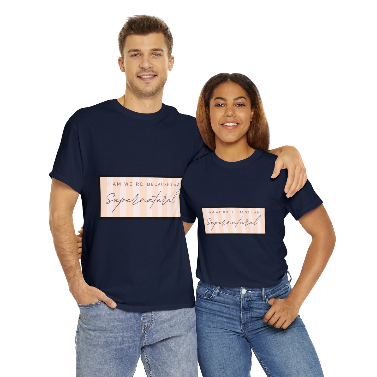 Unisex Heavy Cotton Tee - I am weird because I am supernatural