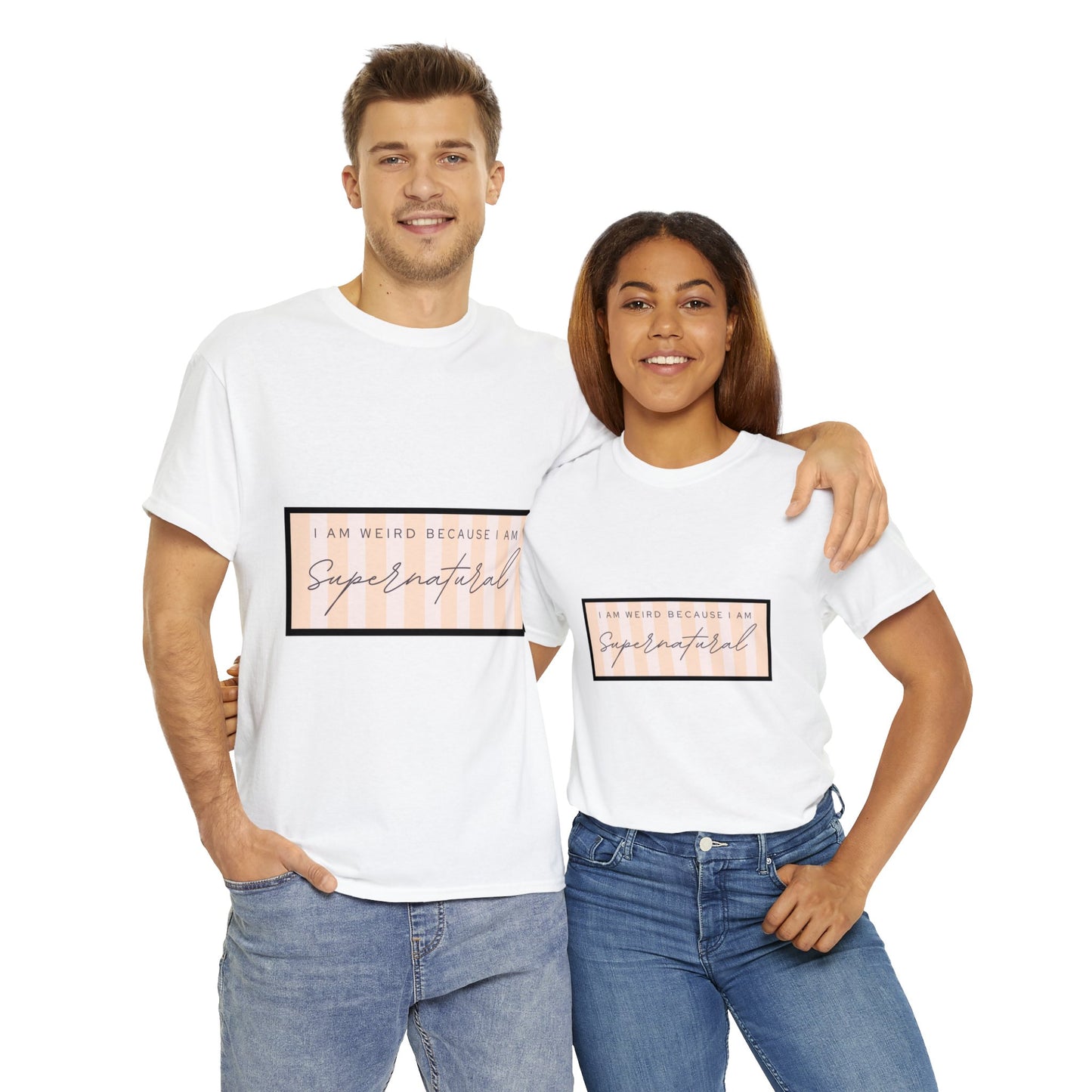 Unisex Heavy Cotton Tee - I am weird because I am supernatural