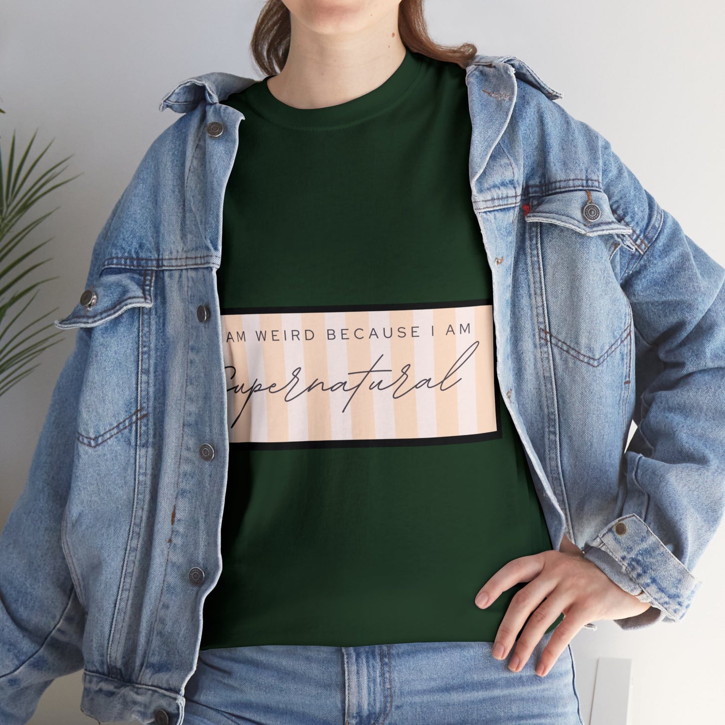Unisex Heavy Cotton Tee - I am weird because I am supernatural